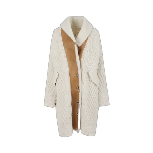 Cable-Knit Shearling Coat