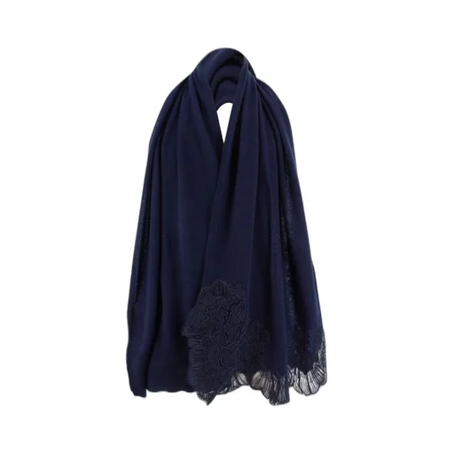 Floral Lace Embroidered Scarf