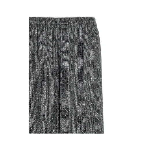Herringbone Pattern Drawstring Pants