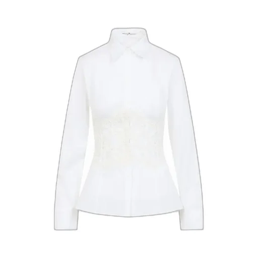 Lace Bustier Poplin Shirt