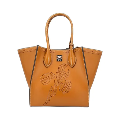 Floral Embroidery Tote Bag