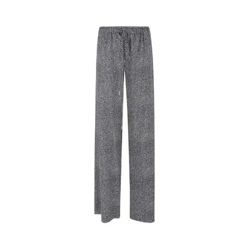 Houndstooth Wide-Leg Pants