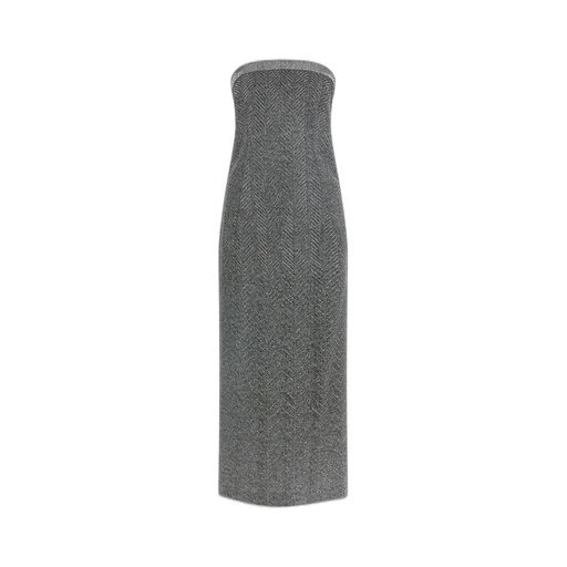 Herringbone Pattern Sleeveless Dress