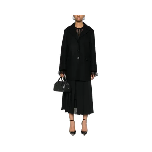 Embroidered Buttoned Coat
