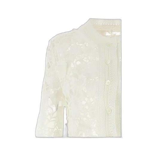 Macrame Tulle Knit Cardigan