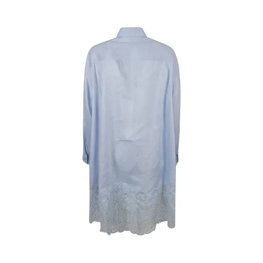 Lace Trim Tunic Buttoned Shirt