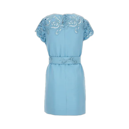 Lace Belted Mini Dress