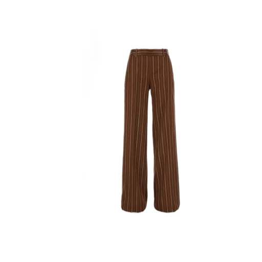 Pinstriped Pressed Crease Trousers