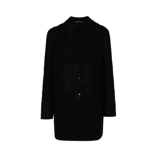 Embroidered Buttoned Coat