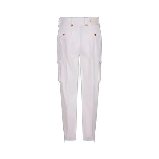 High-Waist Elasticated Ankle Trousers