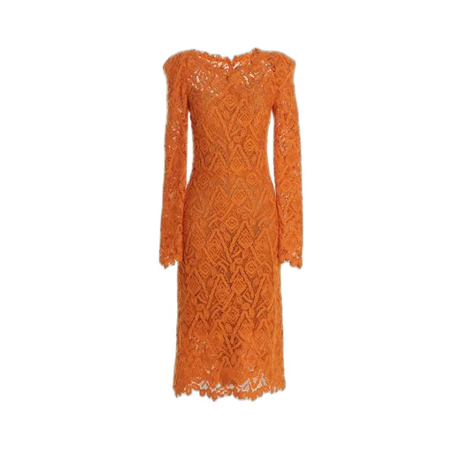 Macrame Lace Midi Dress