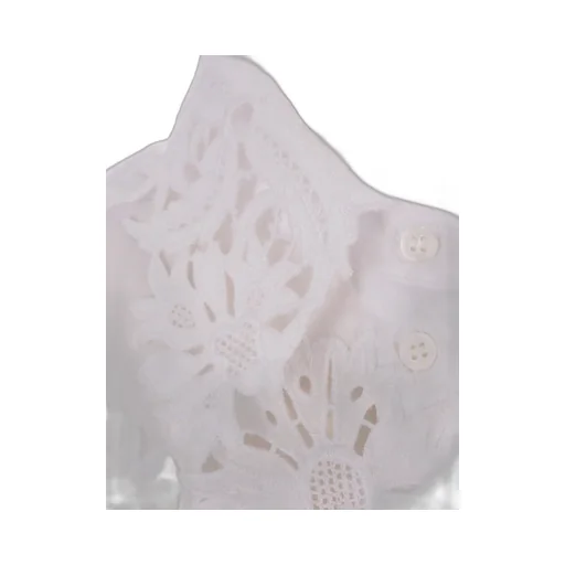 Lace-Detailed Straight Hem Shirt