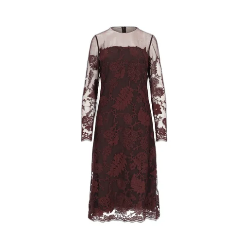 Pizzo Floral-Lace Detailed Midi Dress