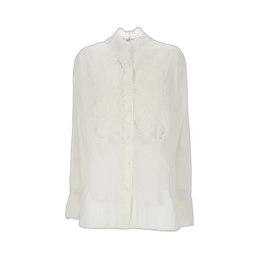 Corded-Lace Semi-Sheer Shirt
