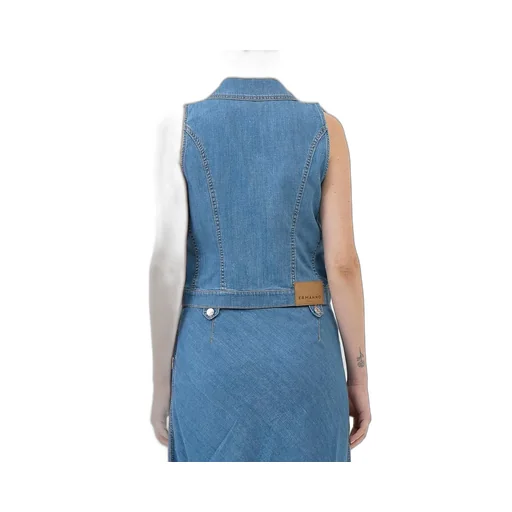 Lace Detailed Sleeveless Denim Top