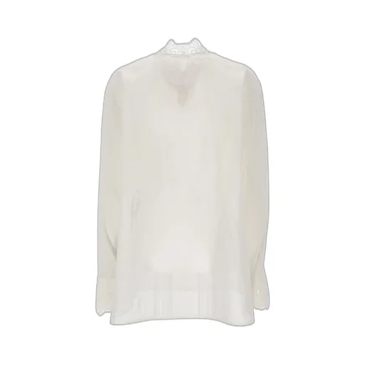 Corded-Lace Semi-Sheer Shirt