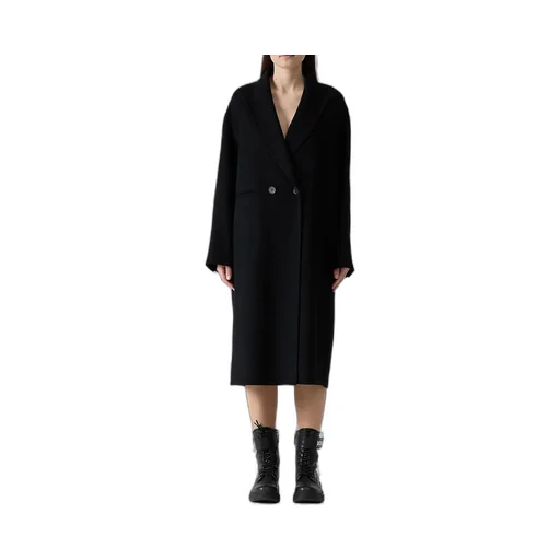 Logo Patch Double-Breasted Coat
