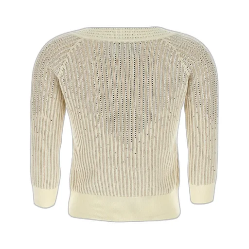 V-Neck Rhinestone Embellished Sweater