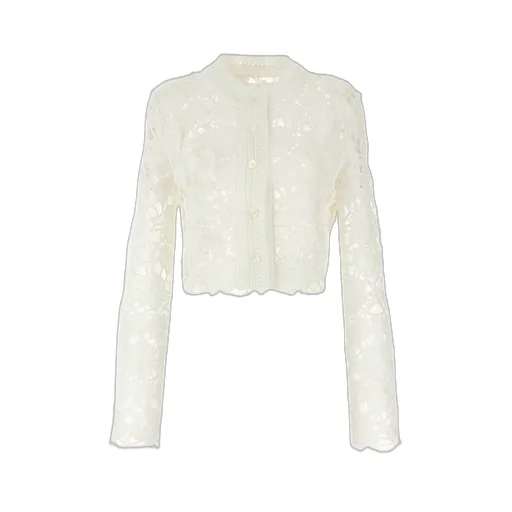 Macrame Tulle Knit Cardigan