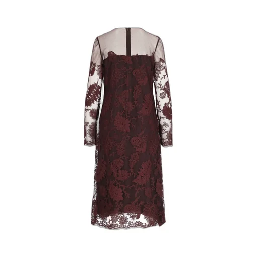 Pizzo Floral-Lace Detailed Midi Dress