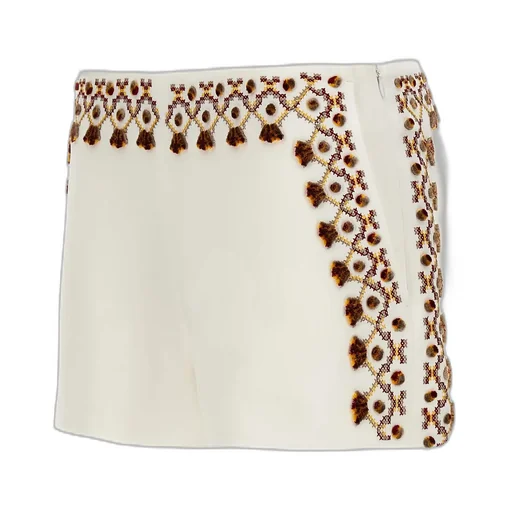Embroidered Mini Shorts