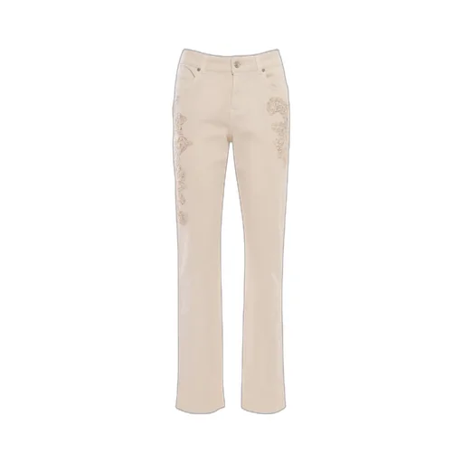 Embroidered Straight-Leg Trousers