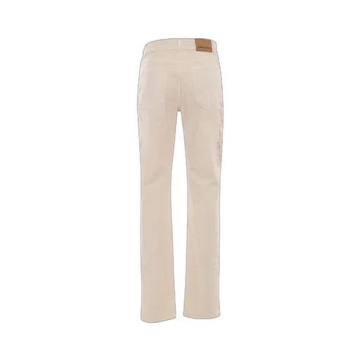 Embroidered Straight-Leg Trousers