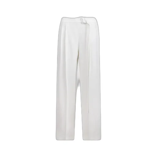 High-Waist Belted Tailored Trousers