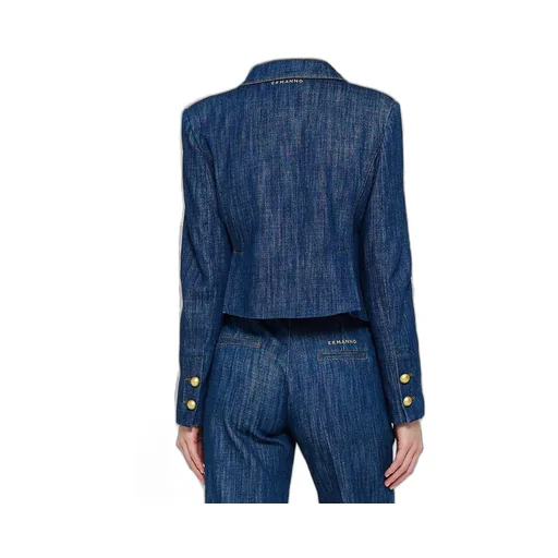 Logo Embroidered Denim Jacket