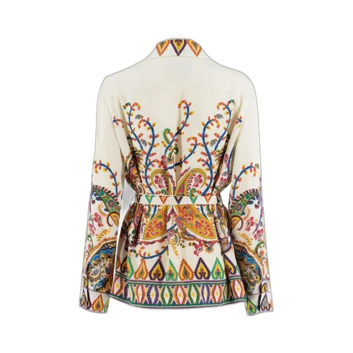 Paisley Printed Belted Jacket