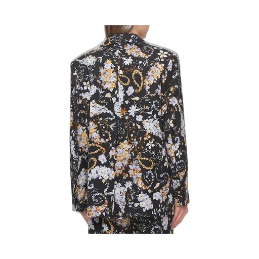 Floral Printed Single-Breasted Jacket