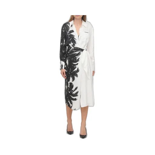 Palm Printed Midi Dress