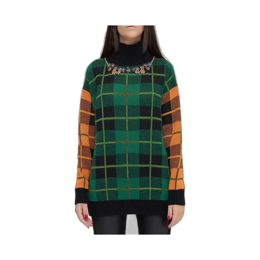 Checked Knit Jumper