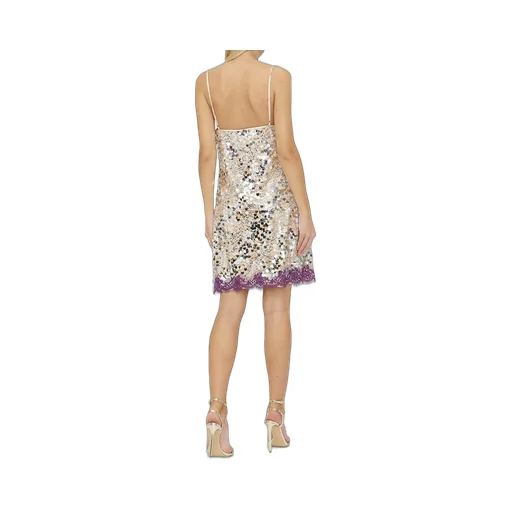 Sequin Embellished Spaghetti Strap Dress