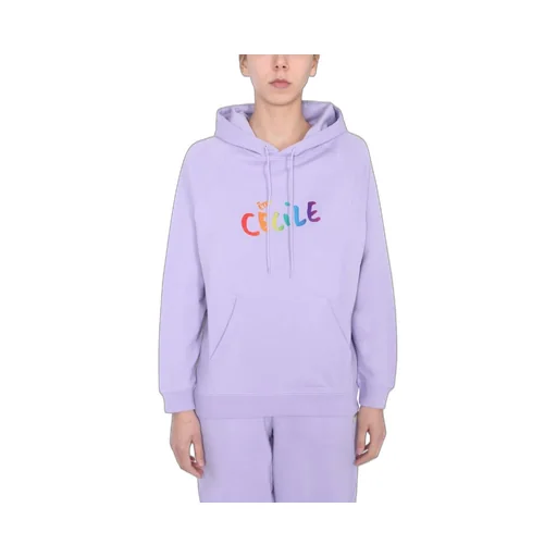 Logo Print Drawstring Hoodie