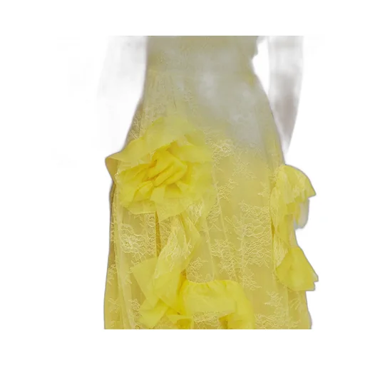 Tulle Detailed One-Shoulder Maxi Dress