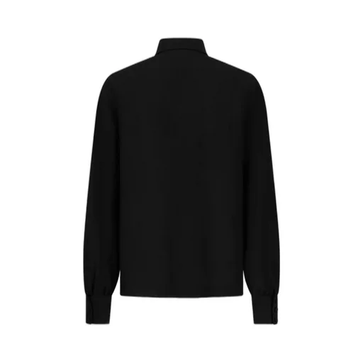 Long-Sleeved Leaf-Embroidered Shirt