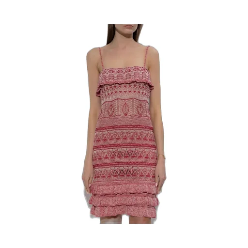Ruffle Detailed Mini Strap Dress