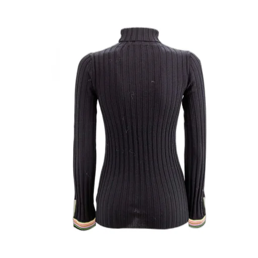 Polo Neck Ribbed Jumper