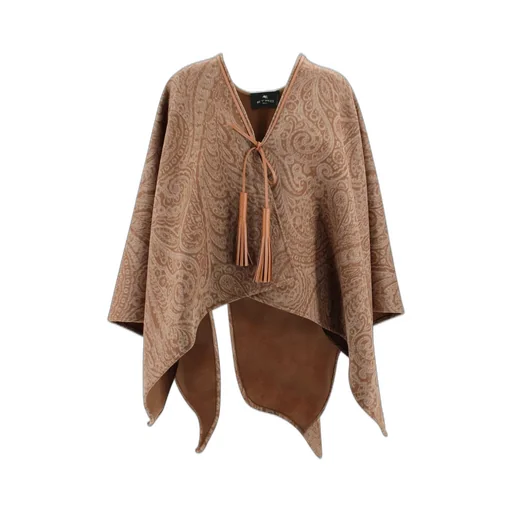 Paisley Jacquard Poncho
