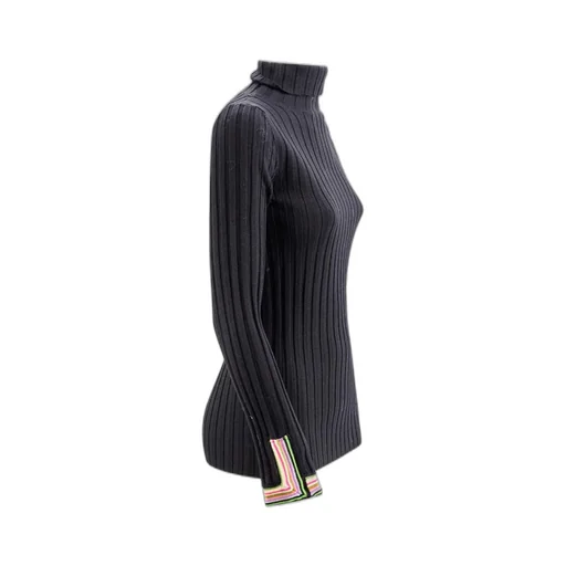 Polo Neck Ribbed Jumper