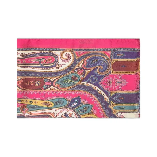 Paisley Printed Frayed-Edge Scarf