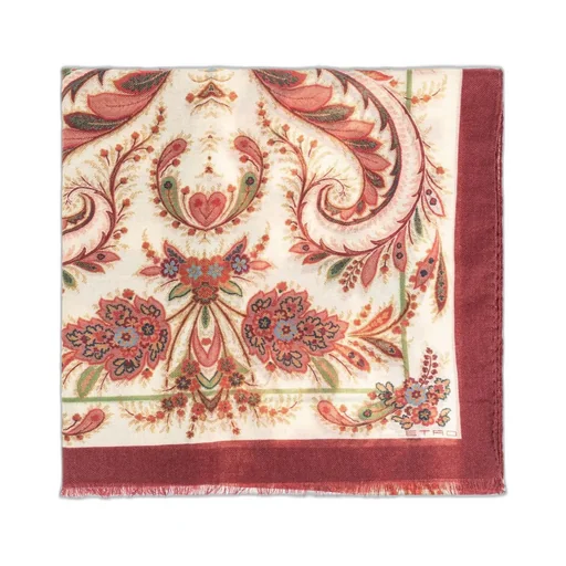 Paisley Printed Frayed Edge Scarf