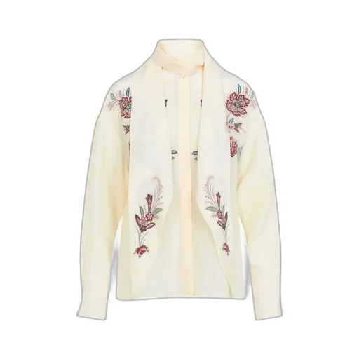 Floral-Printed Long-Sleeved Shirt