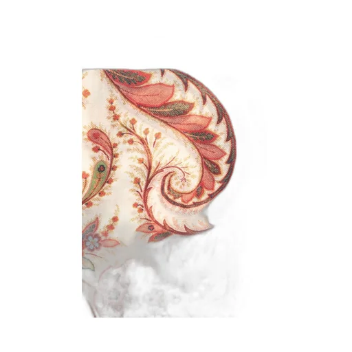 Paisley Printed Frayed Edge Scarf