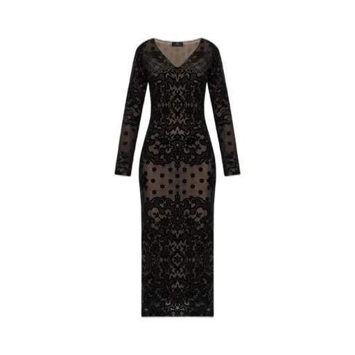 Tulle Jacquard Velvet Dress
