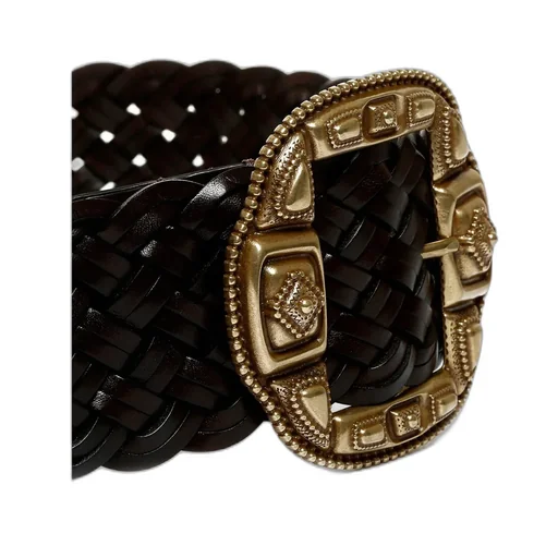 Woven Embellished Buckle Belt