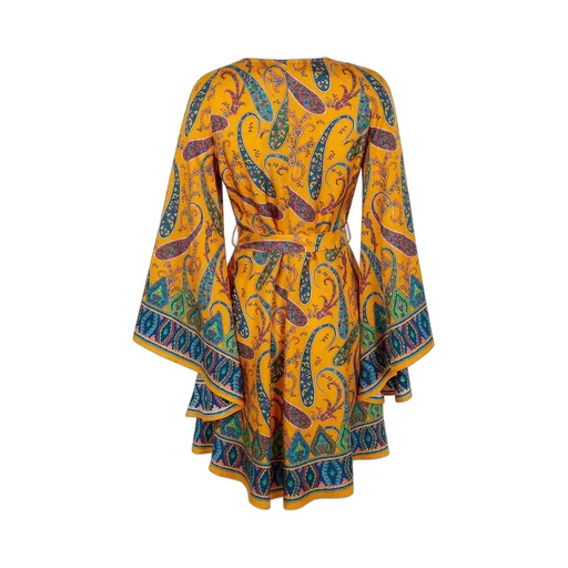 Pattern-Printed Midi Dress