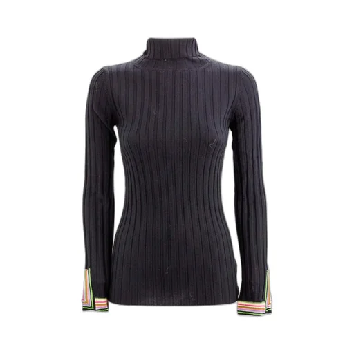 Polo Neck Ribbed Jumper