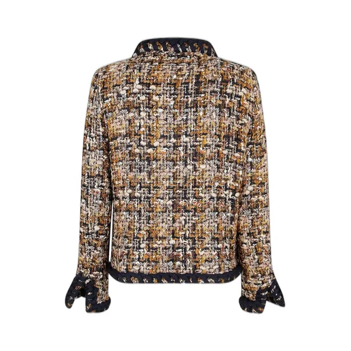 Double-Breasted Long Sleeve Tweed Jacket